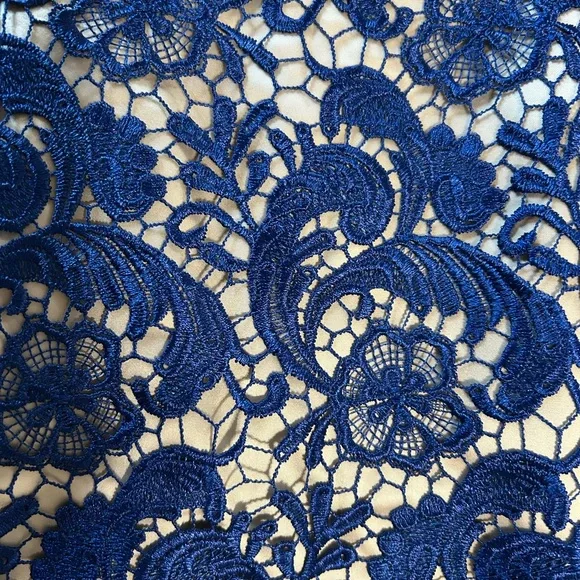 Elegant Blue Lace Dress with full lining. - Picture 7 of 12